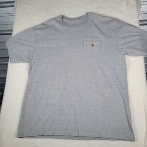 Carhartt K87 Pocket T-Shirt Mens 2XL Tall Gray Short Sleeve Heavyweight Tee